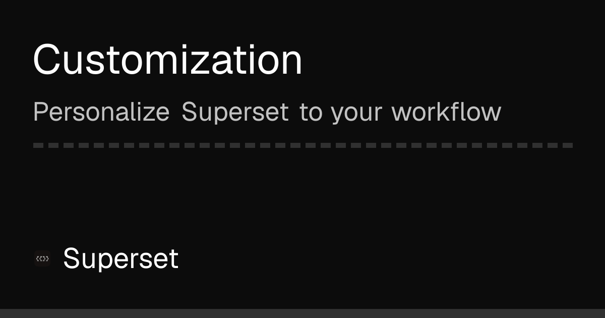 Customization | Superset Docs