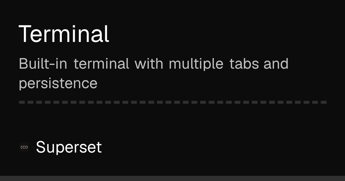 Terminal | Superset Docs